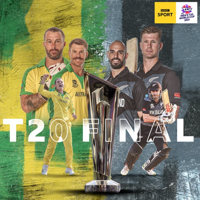 Australia v New Zealand T20 final graphic