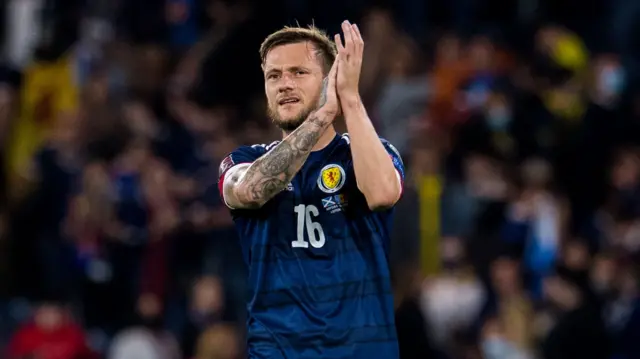 Liam Cooper wins his 13th cap this evening