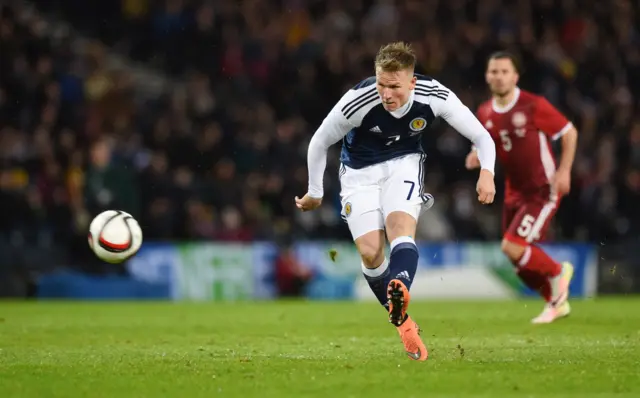 Matt Ritchie scored an early goal the last time Denmark were at Hampden