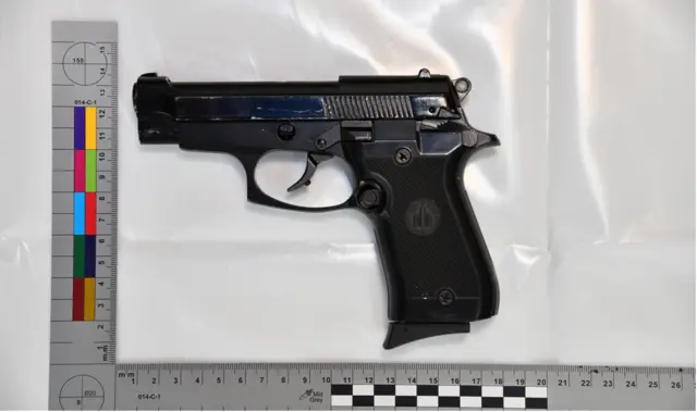 Seized gun