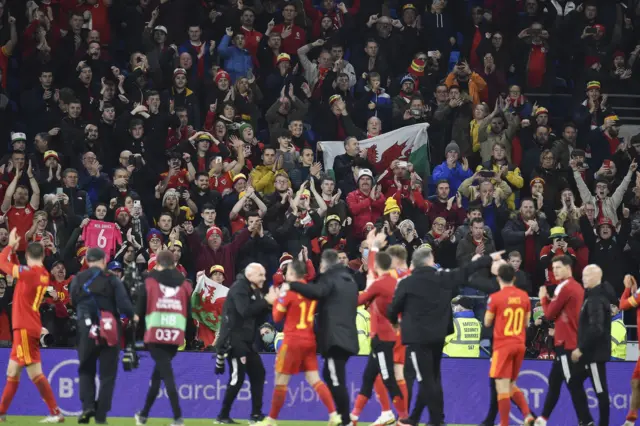 Wales celebrate