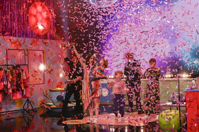 Sophie and her family celebrate