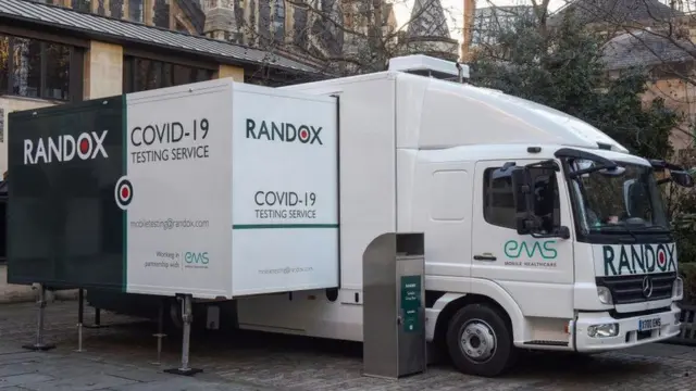 A Randox Covid testing van