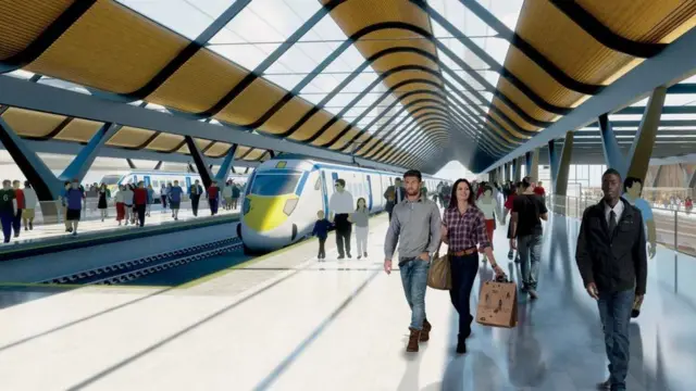 HS2 platforms in Manchester Piccadilly would be covered by a folded roof