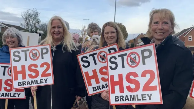 Sandra Haith (far right) has spent years fighting the plans