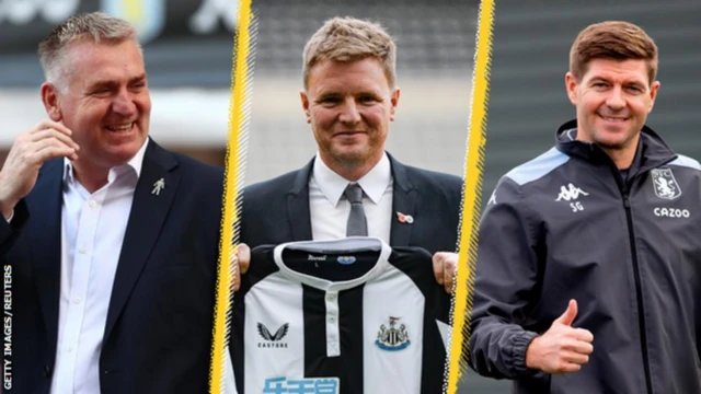 Dean Smith, Eddie Howe and Steven Gerrard