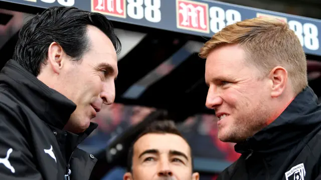 Unai Emery and Eddie Howe