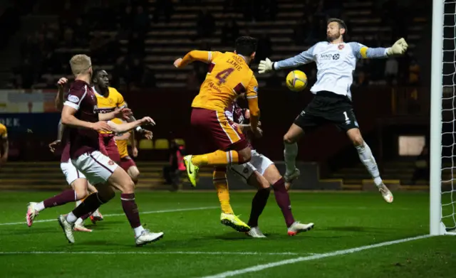 Ricki Lamie heads Motherwell into a two-goal lead