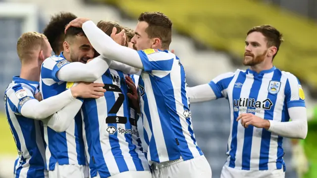 Huddersfield celebrate