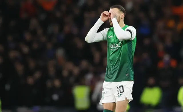 Martin Boyle has scored a first half treble for Hibernian