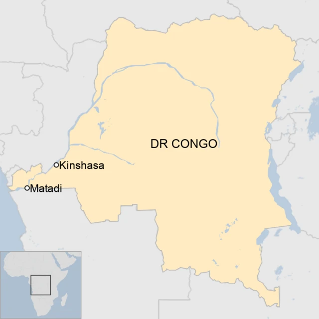 A map of DR Congo