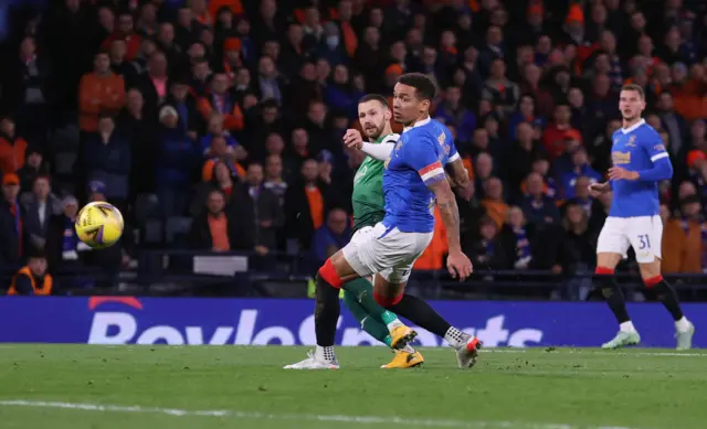 Martin Boyle scores for Hibernian against Rangers