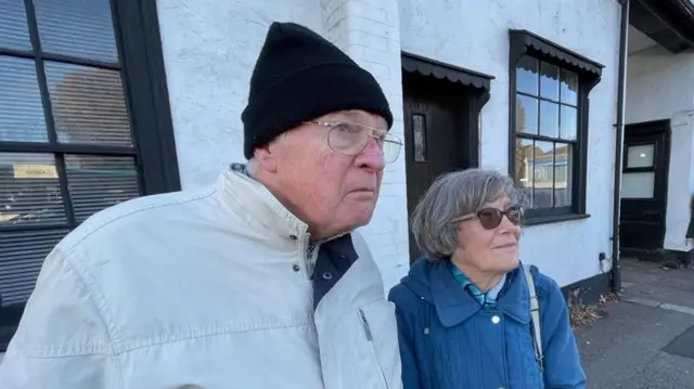 Tony and Beryl Evans are in Prittlewell to watch the memorial service