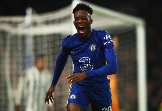 Hudson-Odoi celebrates