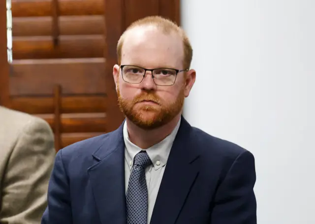 Travis McMichael attends the jury selection in his trial