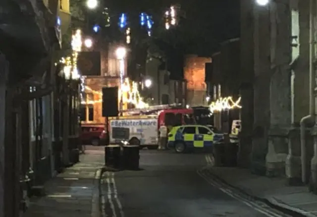 Fire engines at York Minster