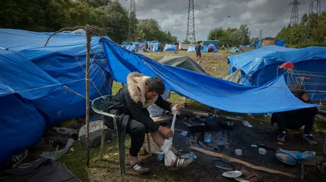 Migrant camp in Dunkirk