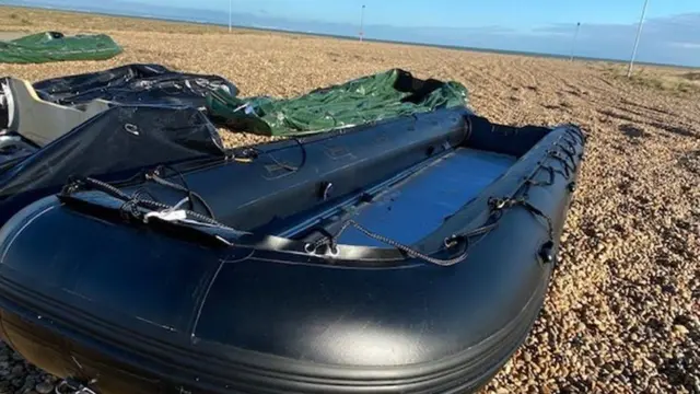 Dinghies on Dungeness beach