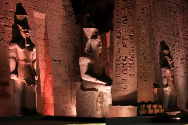 View of the ancient Egyptian Temple of Luxor ahead of the reopening ceremony of the Avenue of the Sphinxes