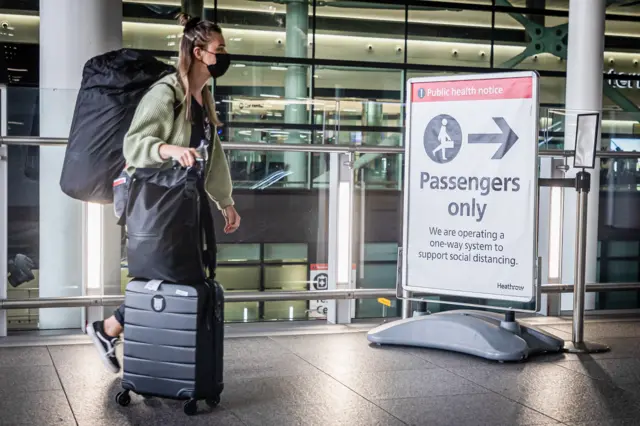 Traveller at airport