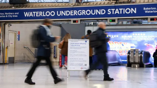 Tube strike at Waterloo