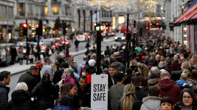 People shopping on Regents Street in London