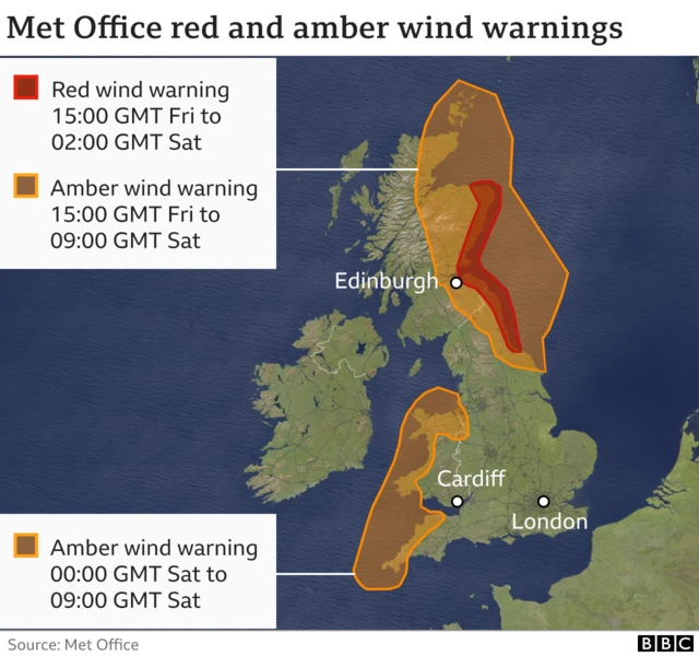 BBC weather graphic