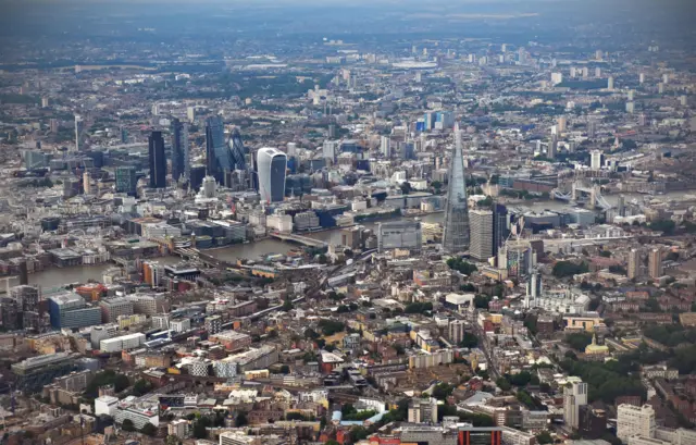 London from sky