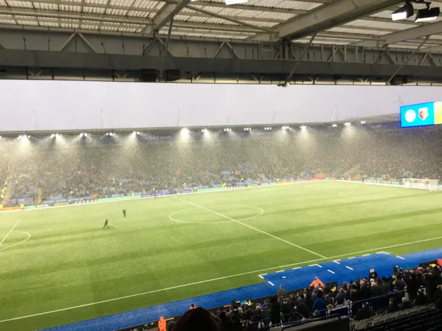 Clearing the pitch