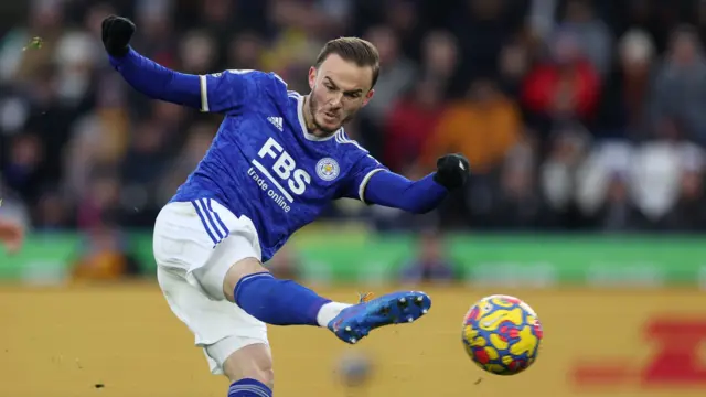 James Maddison opens the scoring for Leicester