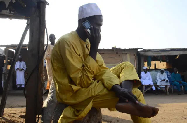 A man using a phone