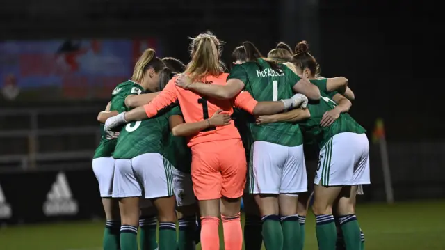 NI players before kick-off