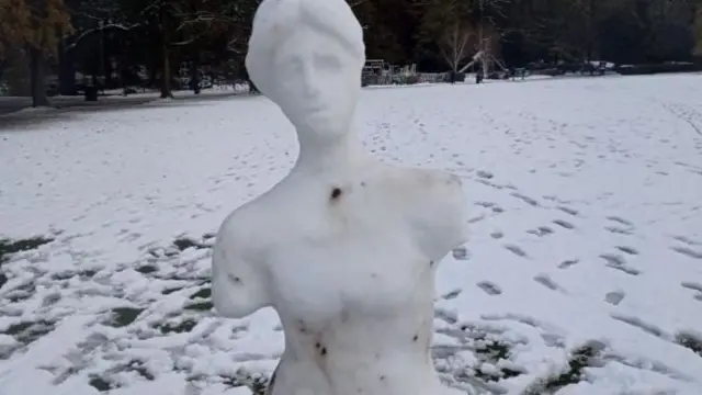 Snow sculpture