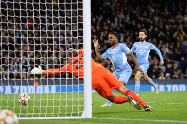 Raheem Sterling scores