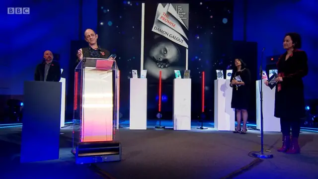 Damon Galgut accepts the 2021 Booker Prize