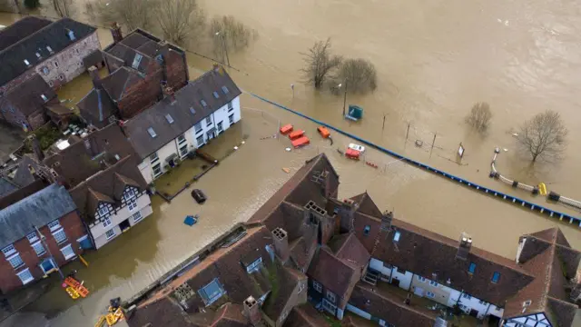 Flooding in Bewdley, Worcestershire