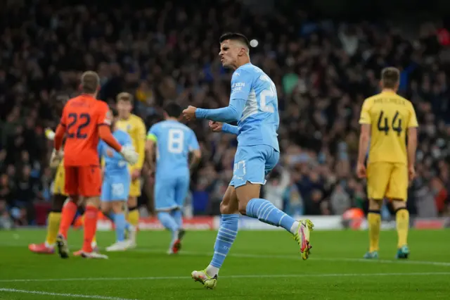 Joao Cancelo celebrates