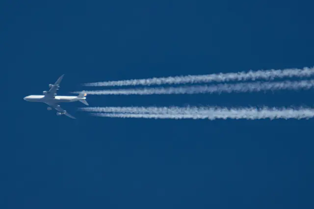 A Boeing 747 plane.