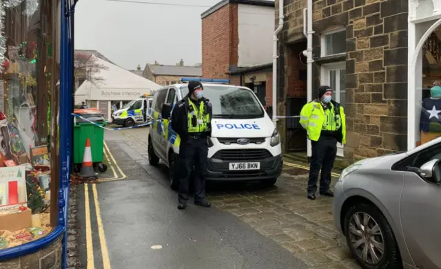 Police at scene of attack in Ilkley