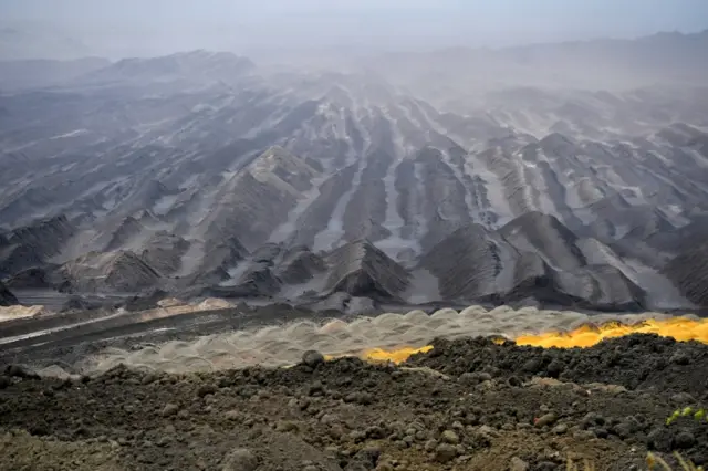 General view of the open cast mine of German LEAG energy company in Welzow, Germany