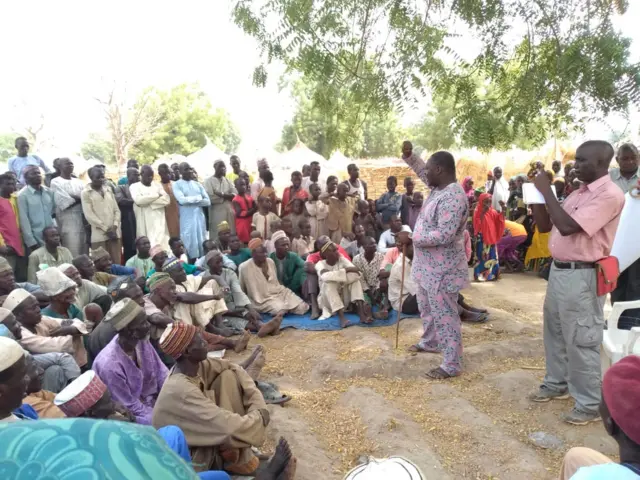 David Michael Terungwa educates communities about climate change in Nigeria