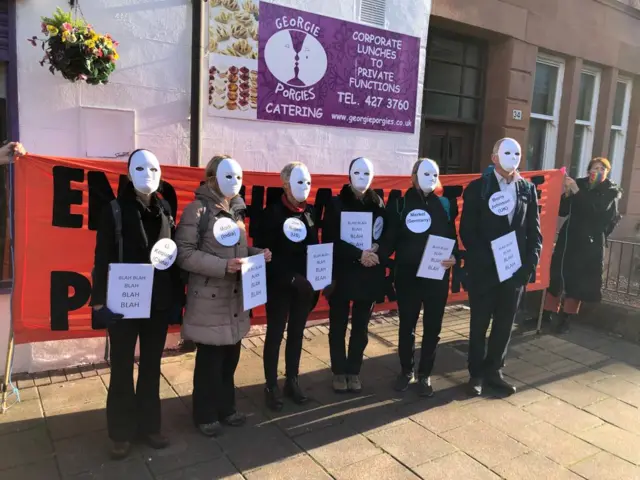 Climate activists in Glasgow