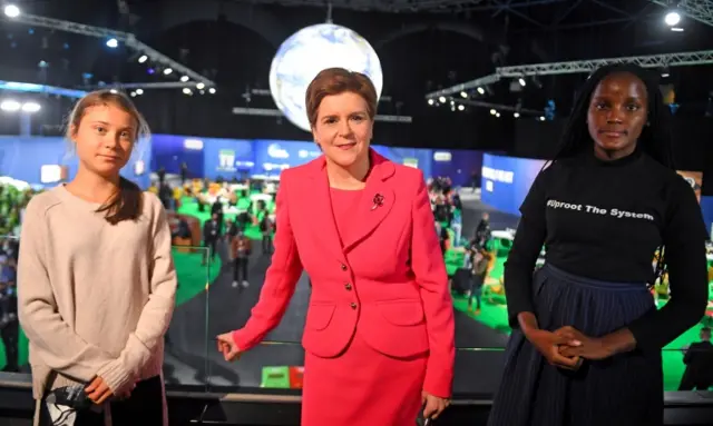 Greta Thunberg, Nicola Sturgeon, Vanessa Nakate