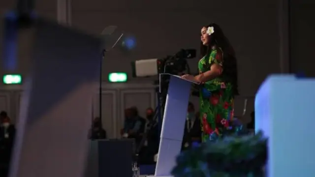 Brianna Fruean addresses COP26