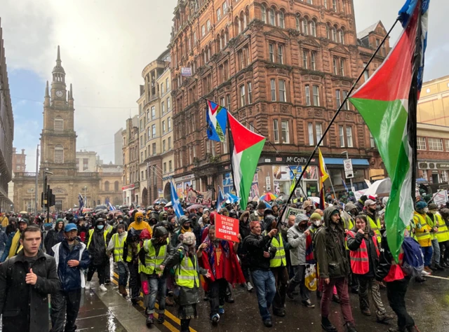 front of the march