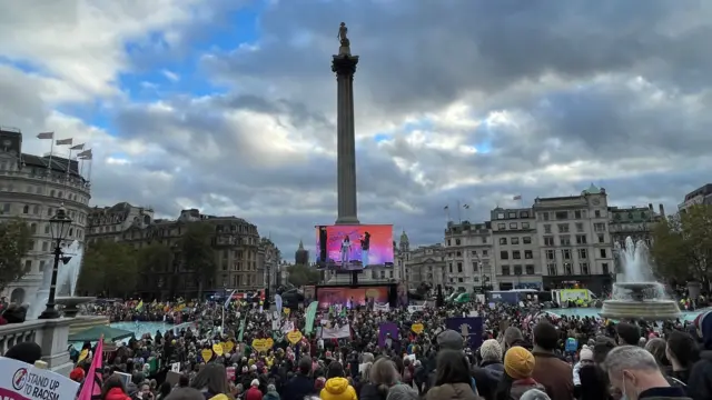 Protesters at Trafalgar square