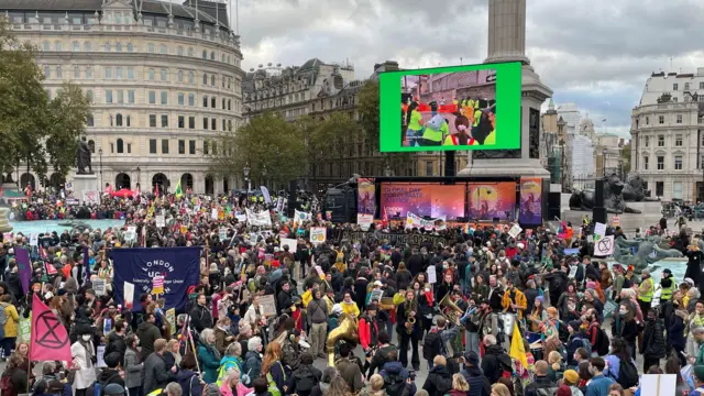 Protesters at Trafalgar square