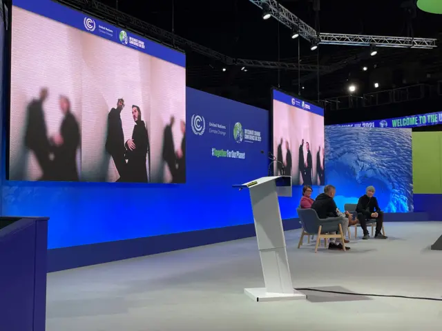 Massive Attack band member on stage at COP26