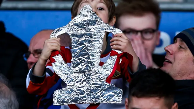 FA Cup trophy tin foil