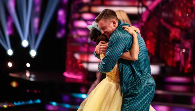 Katya Jones and Adam Peaty following their elimination